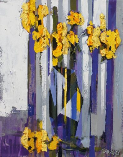 Pintura do Artista Plástico Rui Carruço Blue sunflower