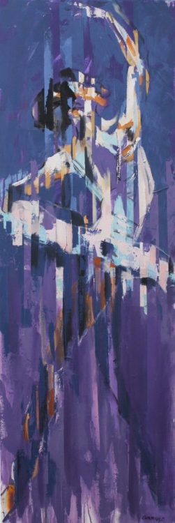 Pintura do Artista Plástico Rui Carruço Violet dance