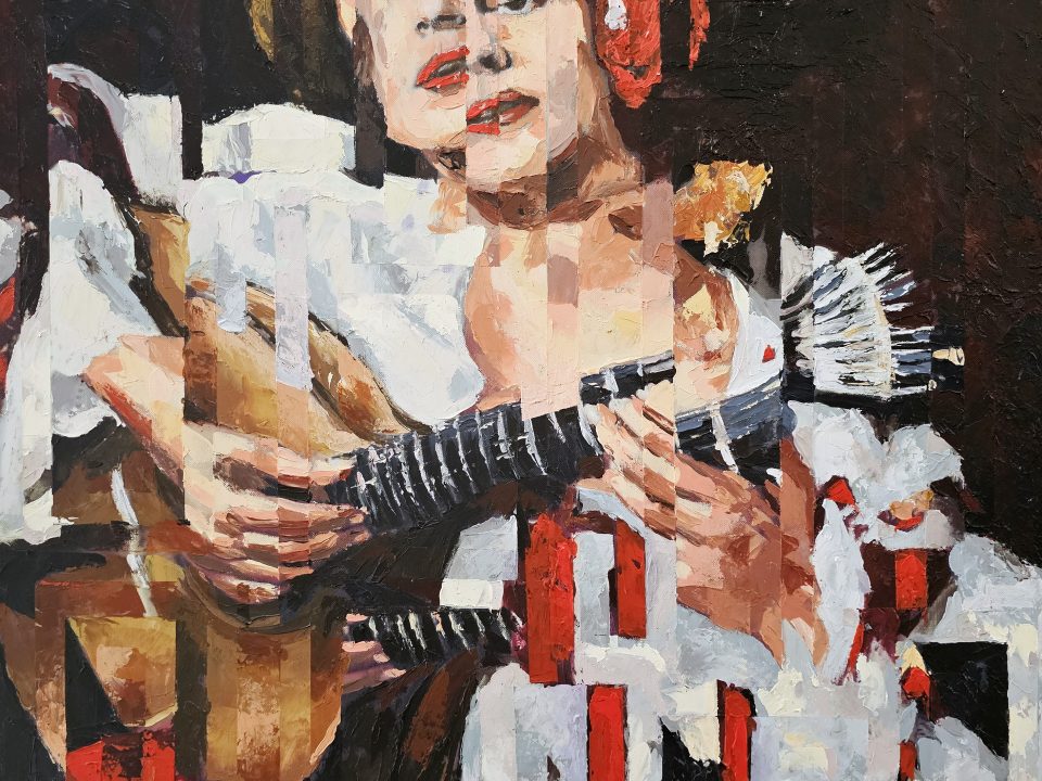Elegance Melody — Tribute to Amália Rodrigues — painting by Rui Carruço