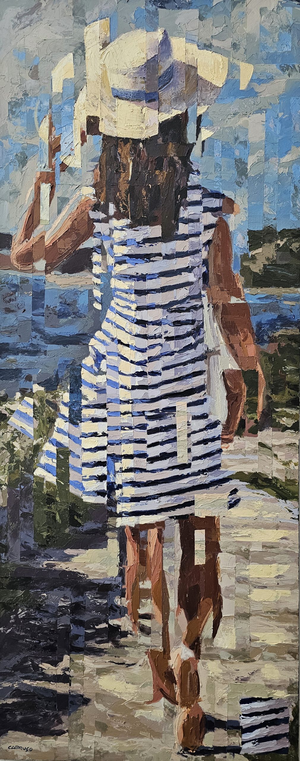 Caminhos de luz e areia — pintura de Rui Carruço