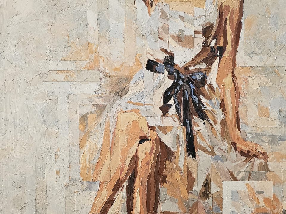 A quietude elegante do instante — pintura original de Rui Carruço
