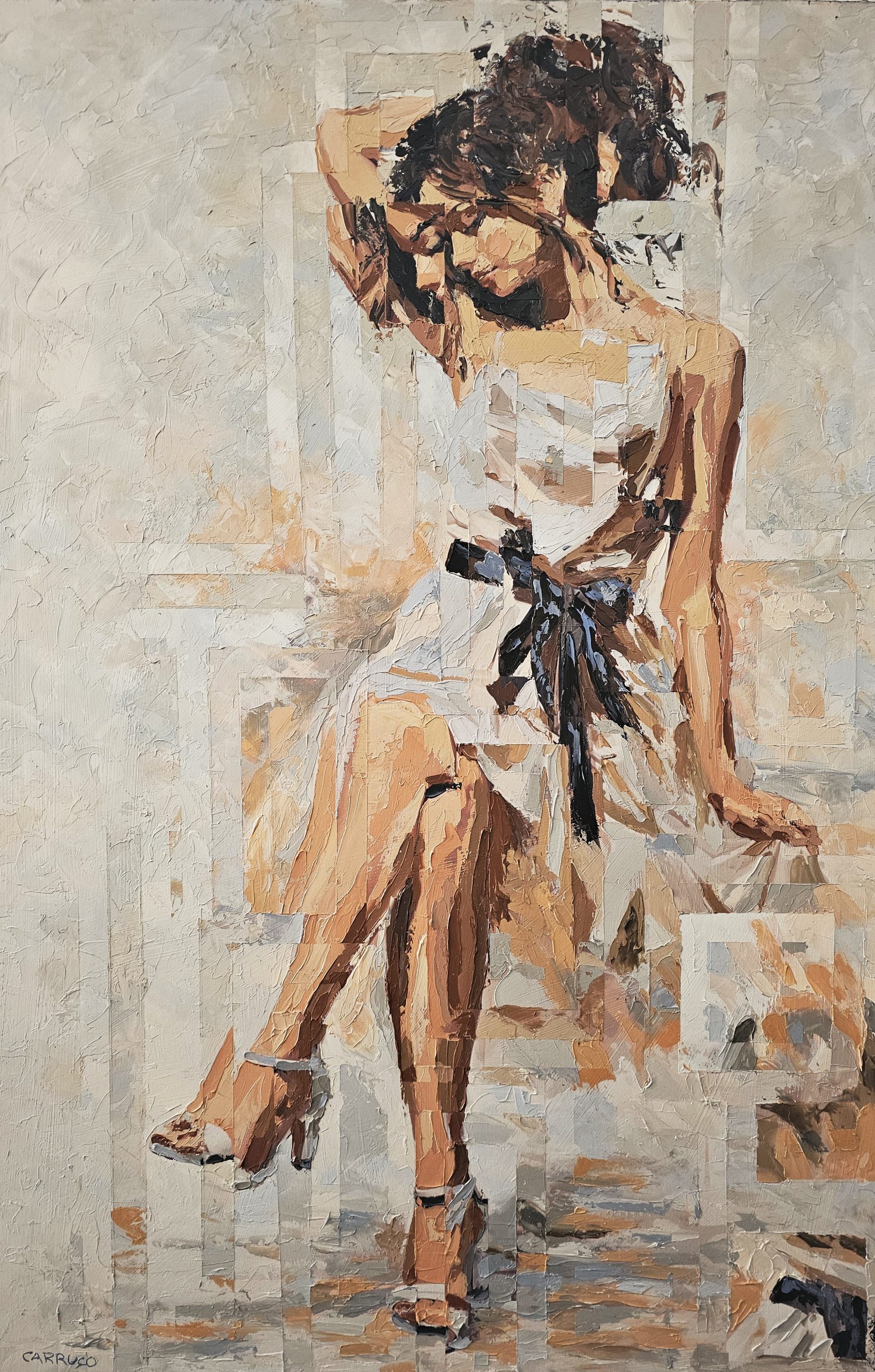 A quietude elegante do instante — pintura original de Rui Carruço