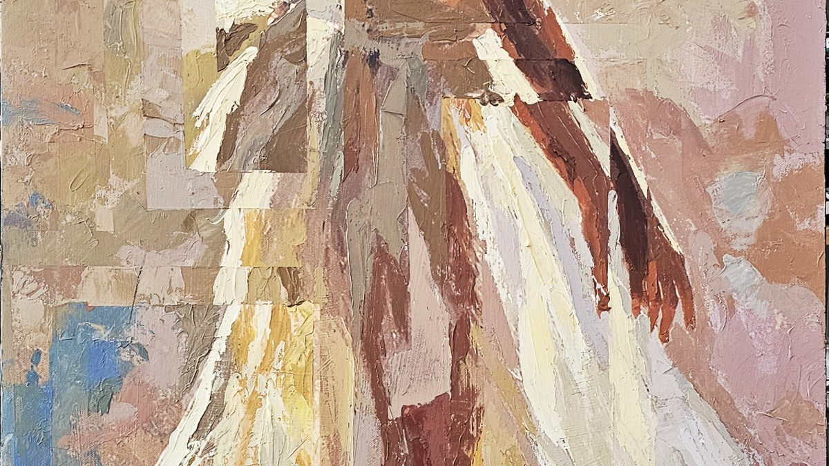 Onde o Gesto se Torna Luz — pintura original de Rui Carruço