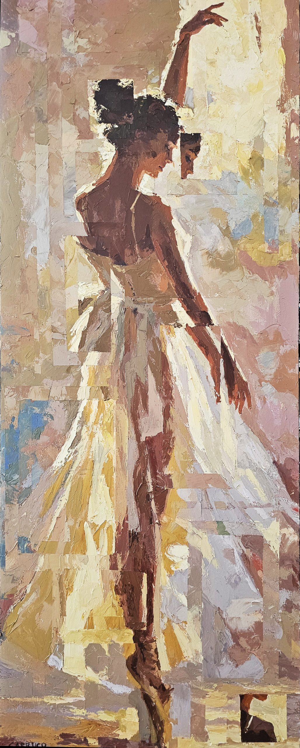 Onde o Gesto se Torna Luz — pintura original de Rui Carruço