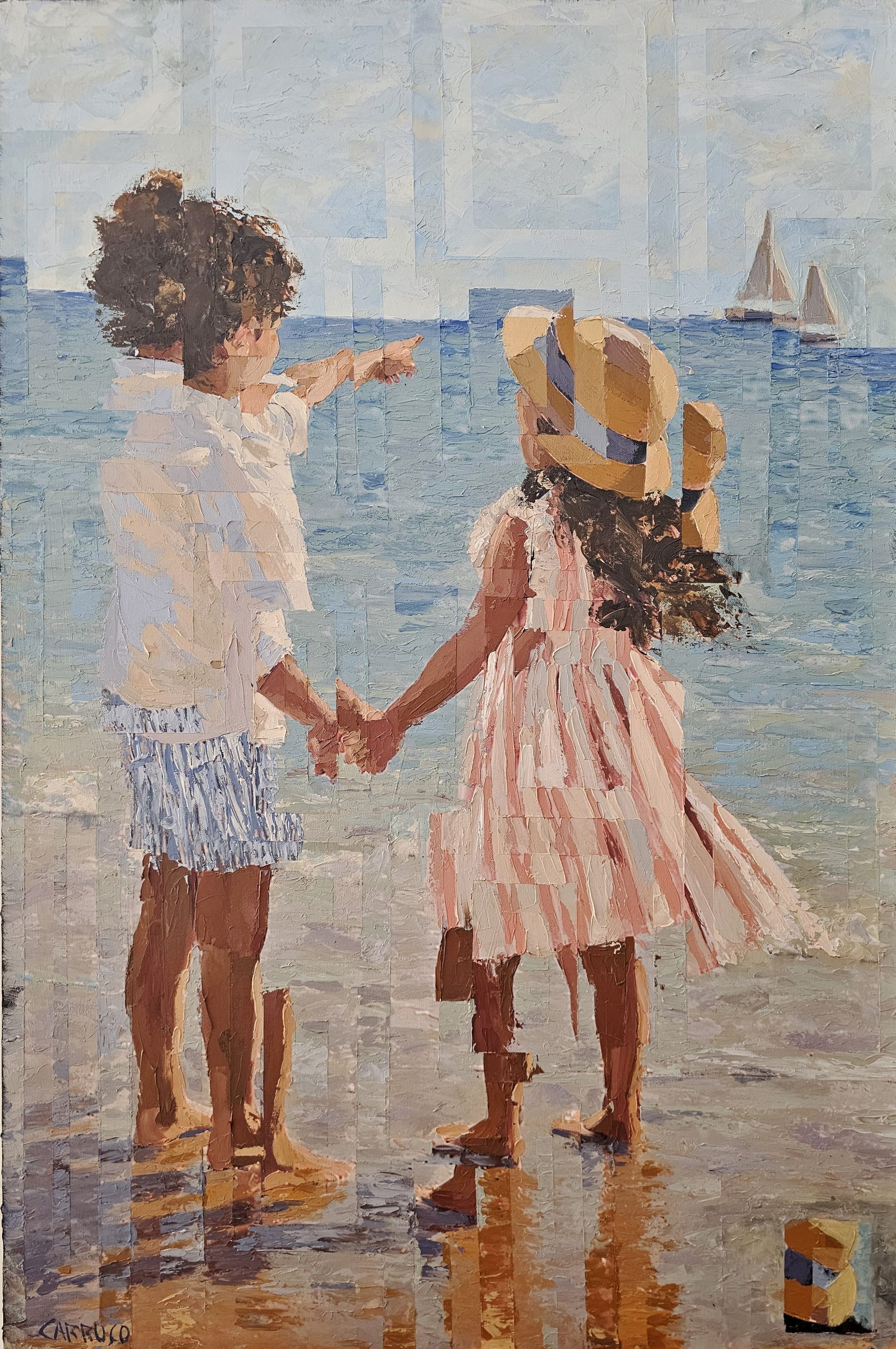 Dois Olhares, Um Horizonte — pintura original de Rui Carruço
