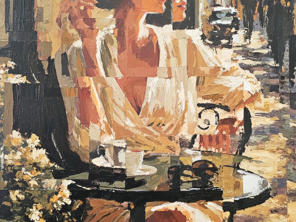 Enquanto a Cidade Passa — pintura original de Rui Carruço