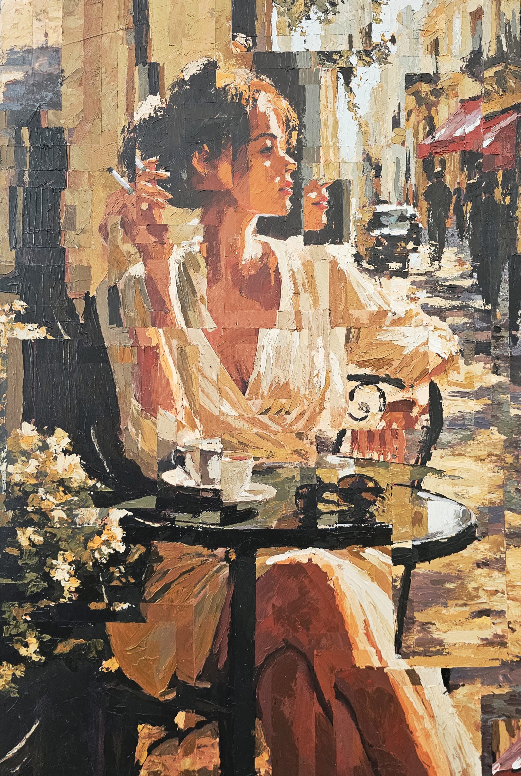 Enquanto a Cidade Passa — pintura original de Rui Carruço