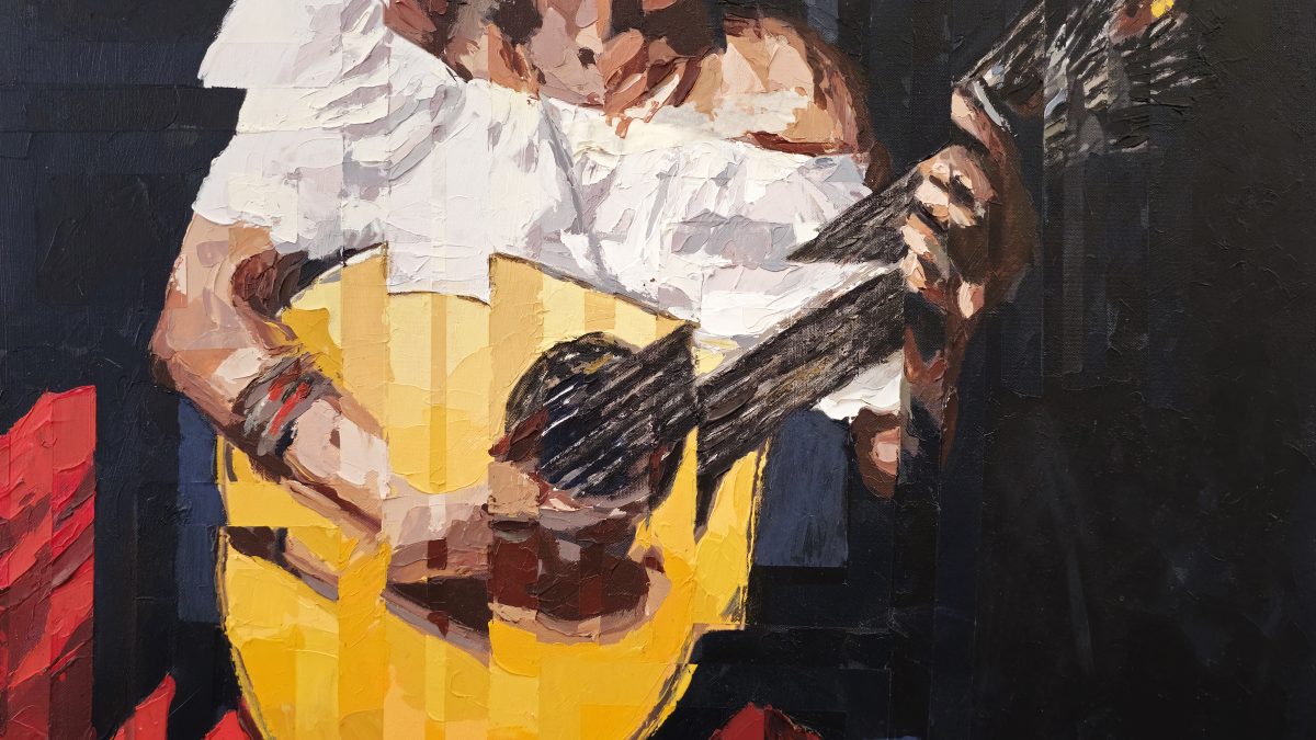 O Som da Saudade — pintura original de Rui Carruço