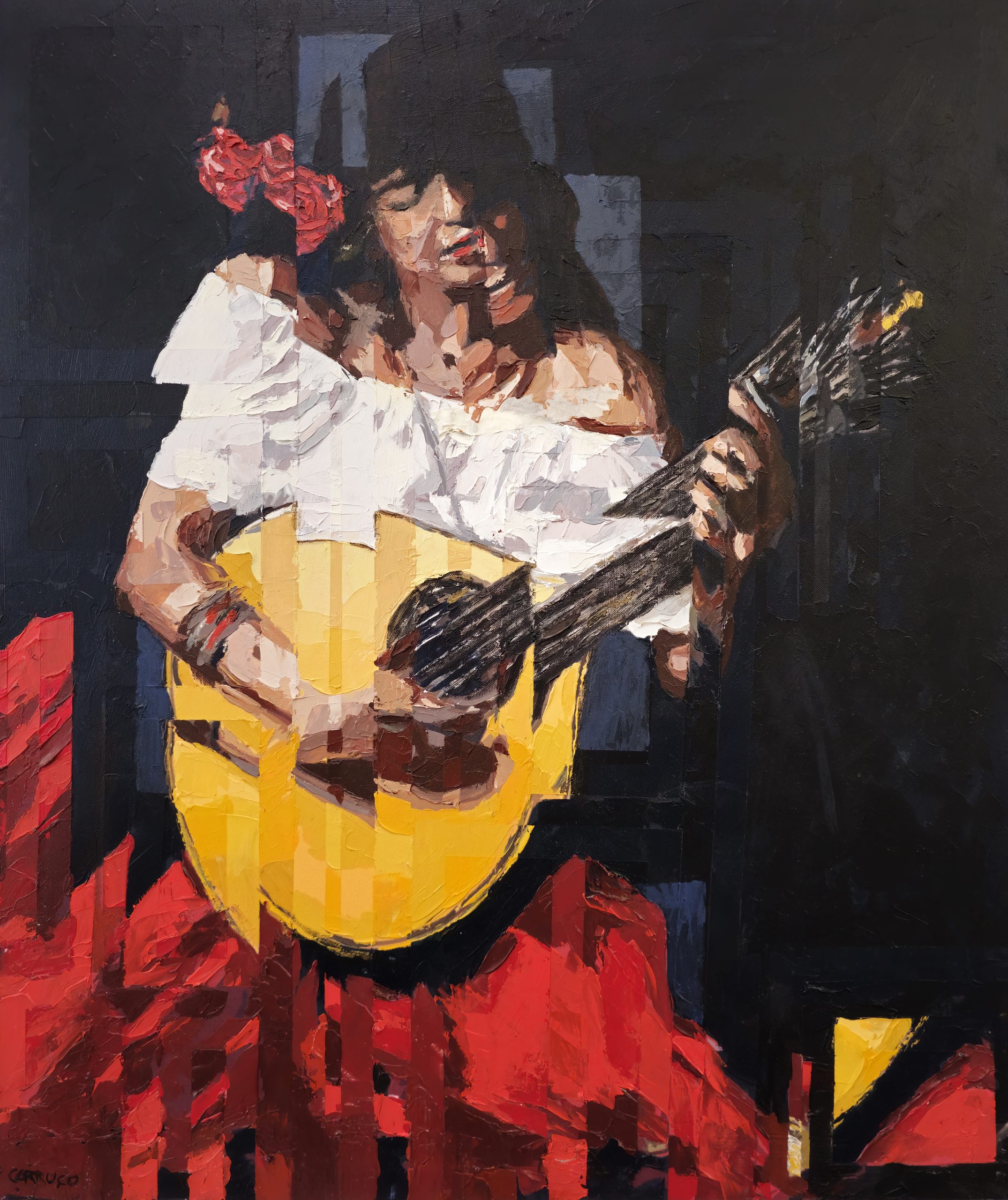 O Som da Saudade — pintura original de Rui Carruço