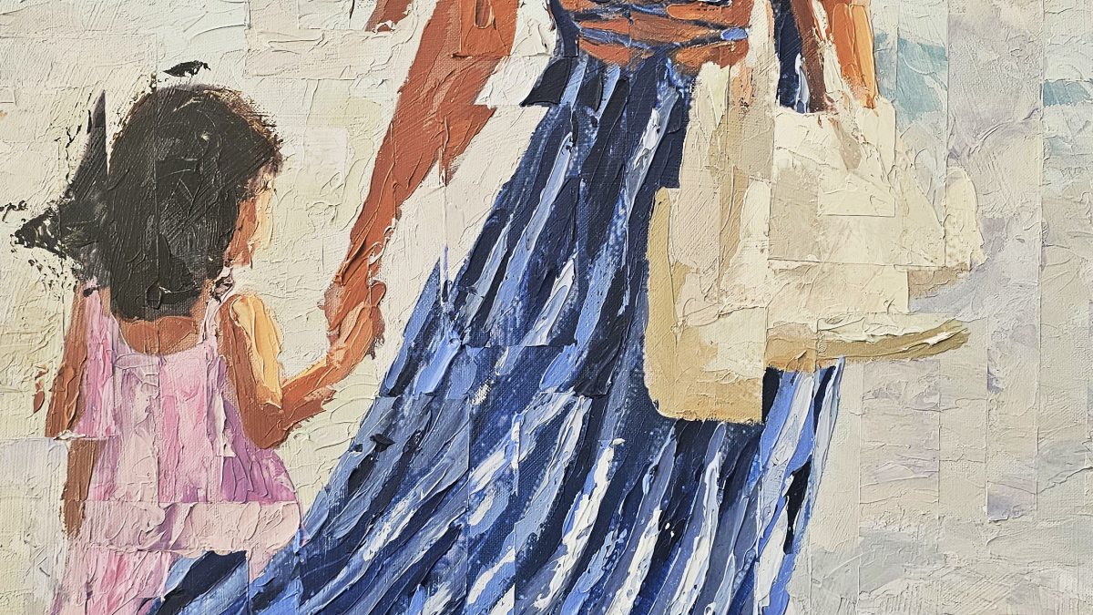 Fragmentos de Azul e Afeto — pintura original de Rui Carruço
