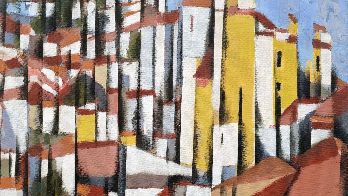 Lisboa - Geometria da Luz — pintura original de Rui Carruço