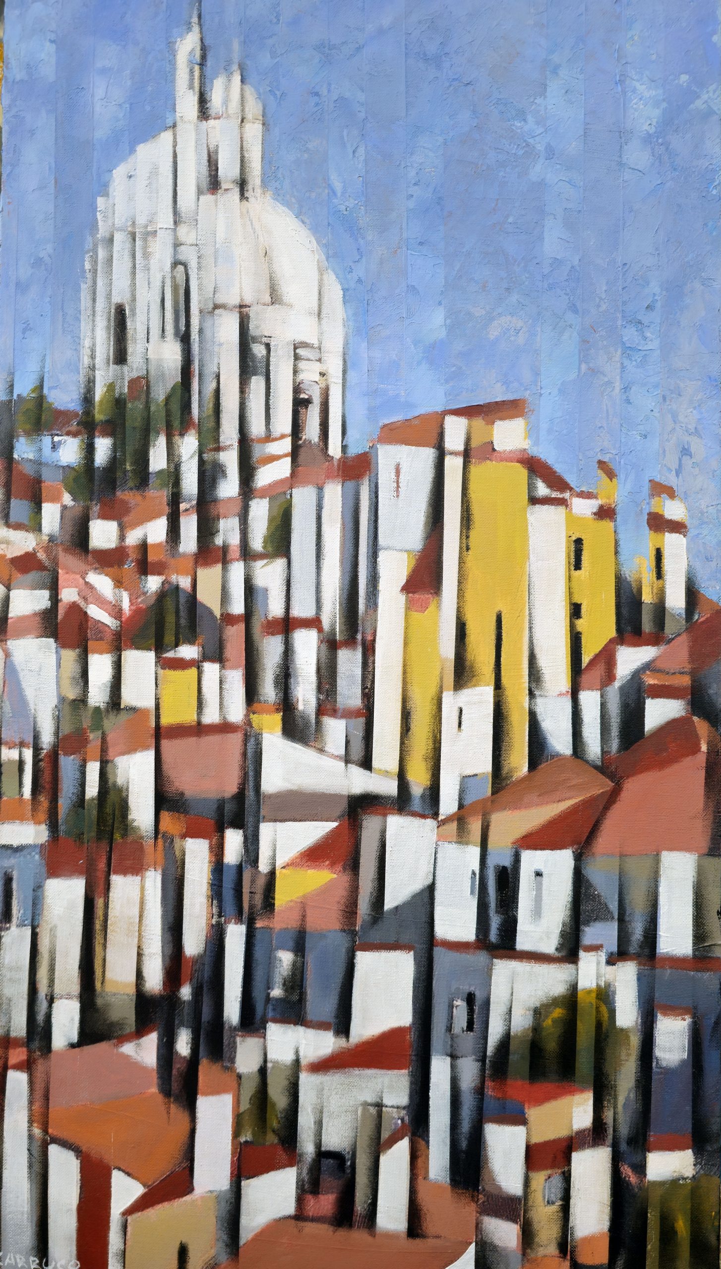 Lisboa - Geometria da Luz — pintura original de Rui Carruço