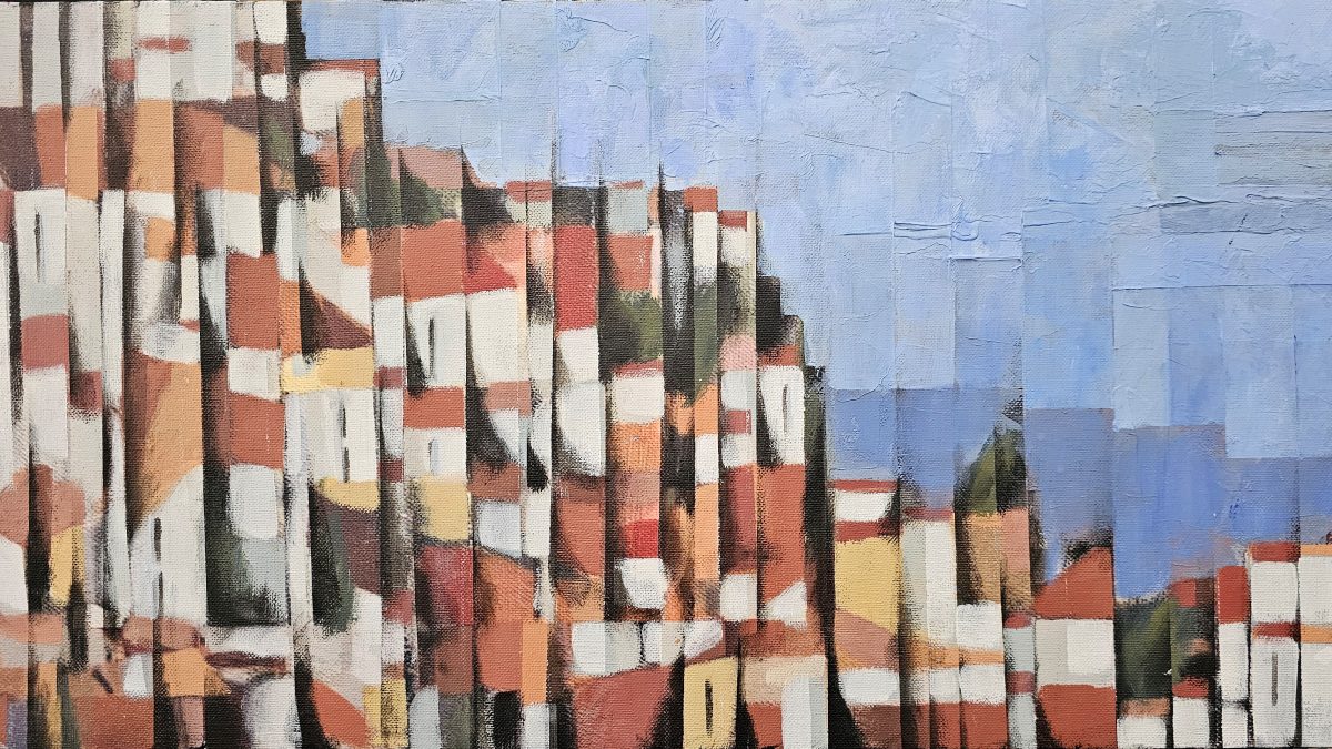 Lisboa - Entre Colinas e Silêncios — pintura original de Rui Carruço