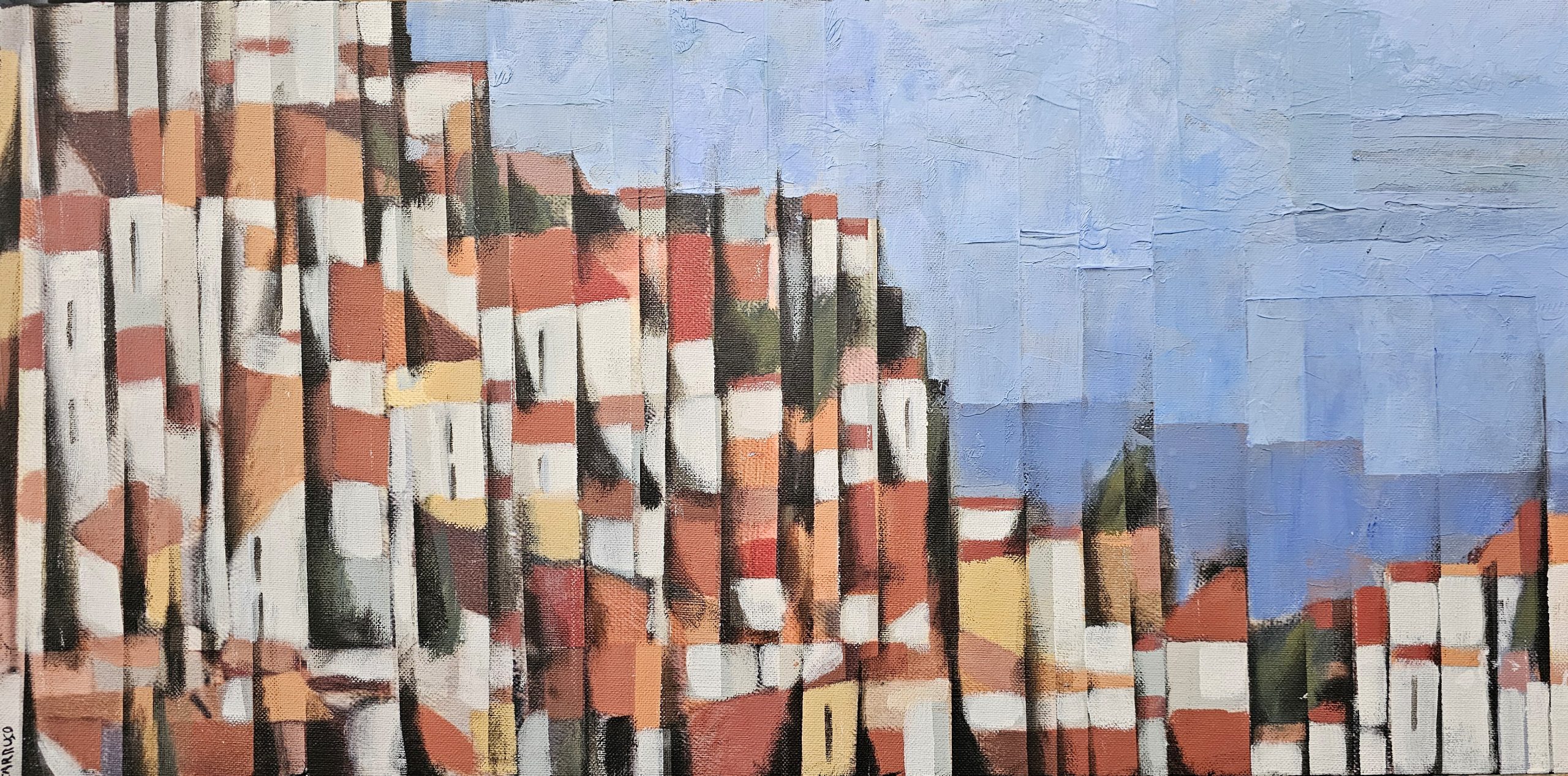 Lisboa - Entre Colinas e Silêncios — pintura original de Rui Carruço