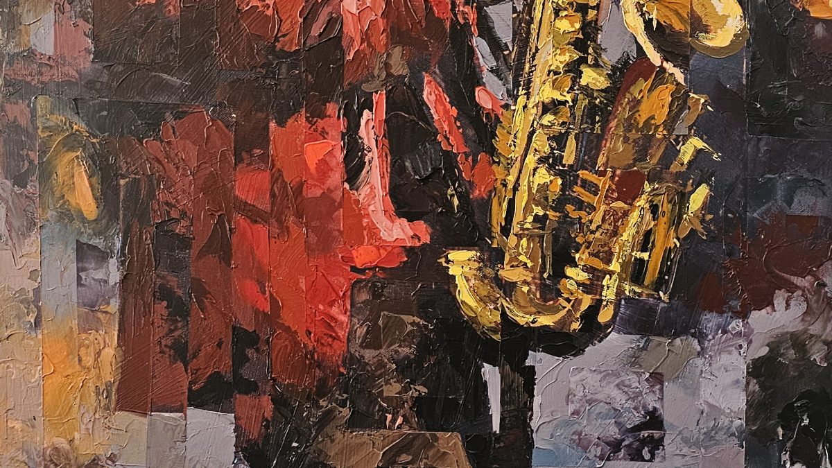 Linhas que Sopram Música — pintura original de Rui Carruço