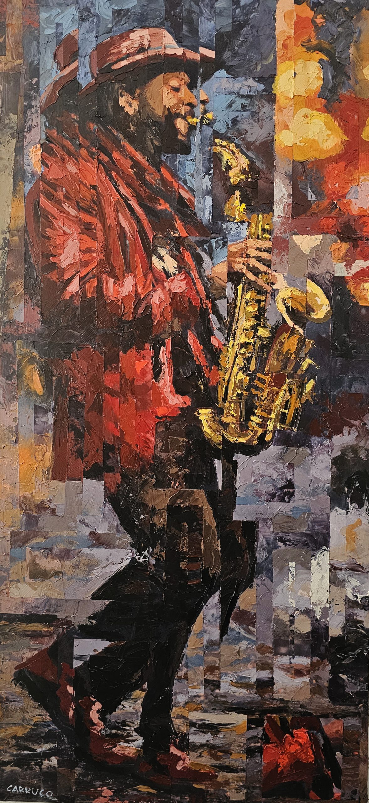 Linhas que Sopram Música — pintura original de Rui Carruço