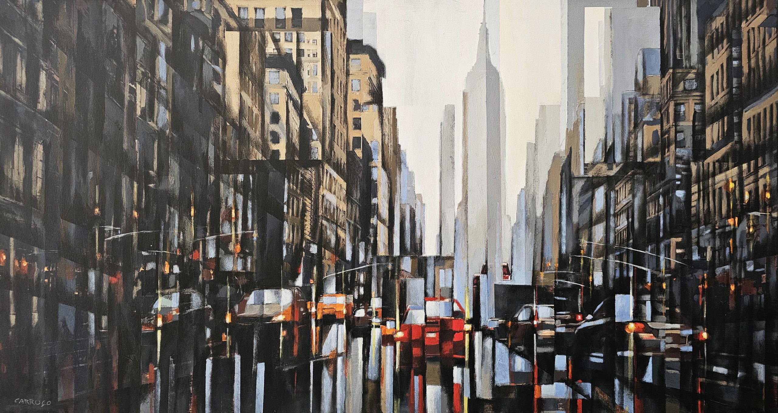 Luzes em Movimento — pintura original de Rui Carruço