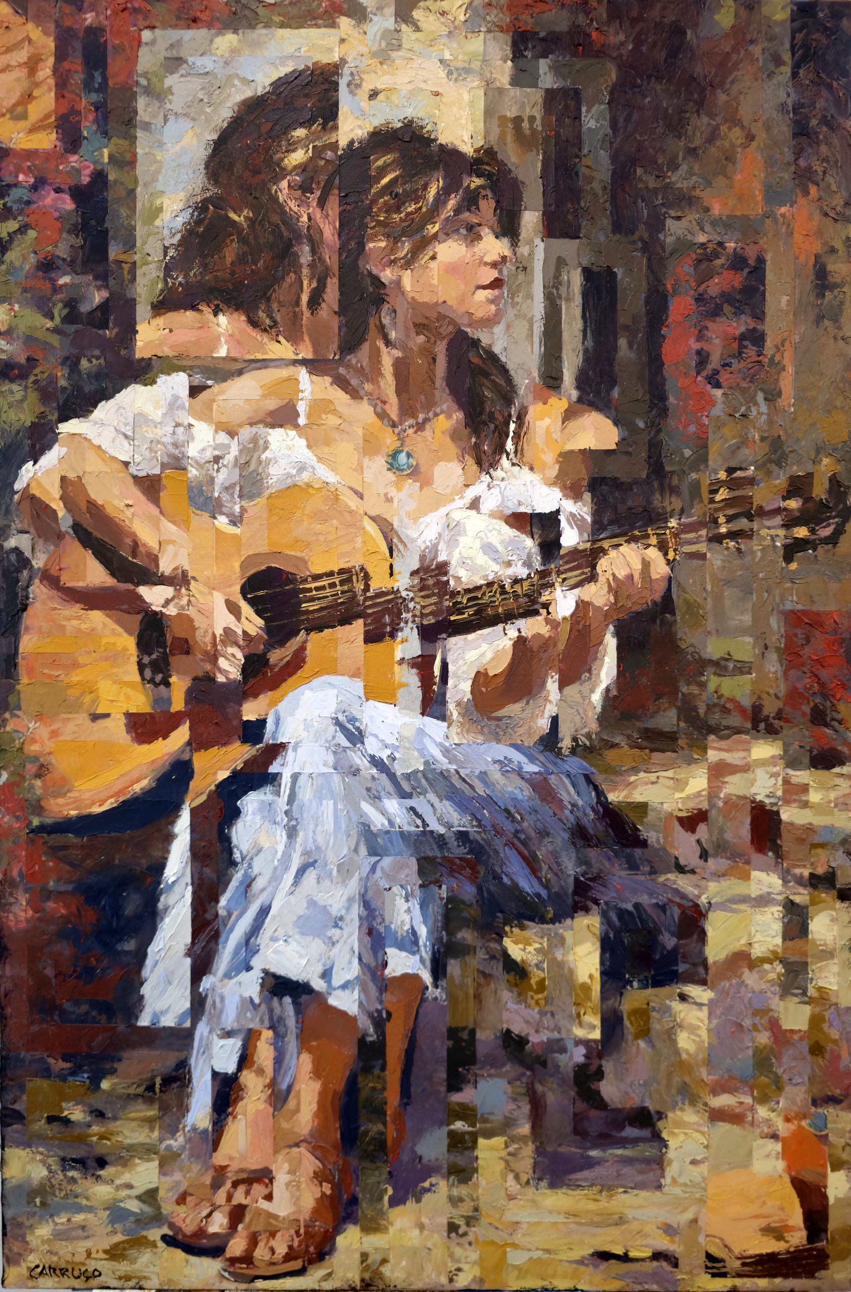 Melodia Entre Fragmentos — pintura original de Rui Carruço