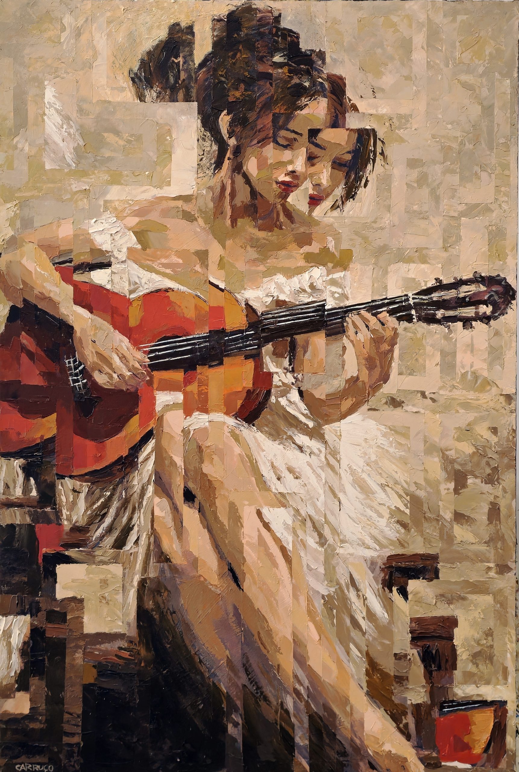 A Melodia que se Dissolve no Sonho — pintura original de Rui Carruço