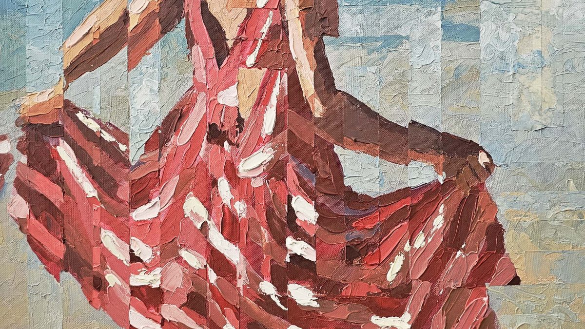 Ondas de Infância — pintura original de Rui Carruço