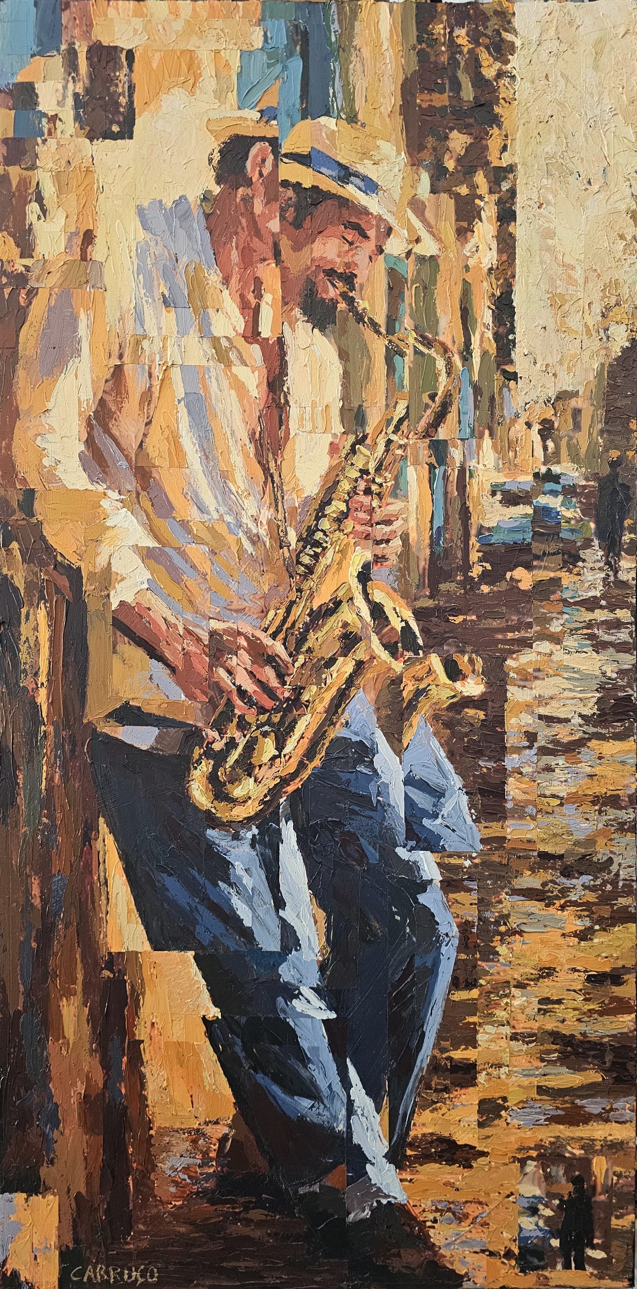 Onde a Cidade se Torna Música — pintura original de Rui Carruço