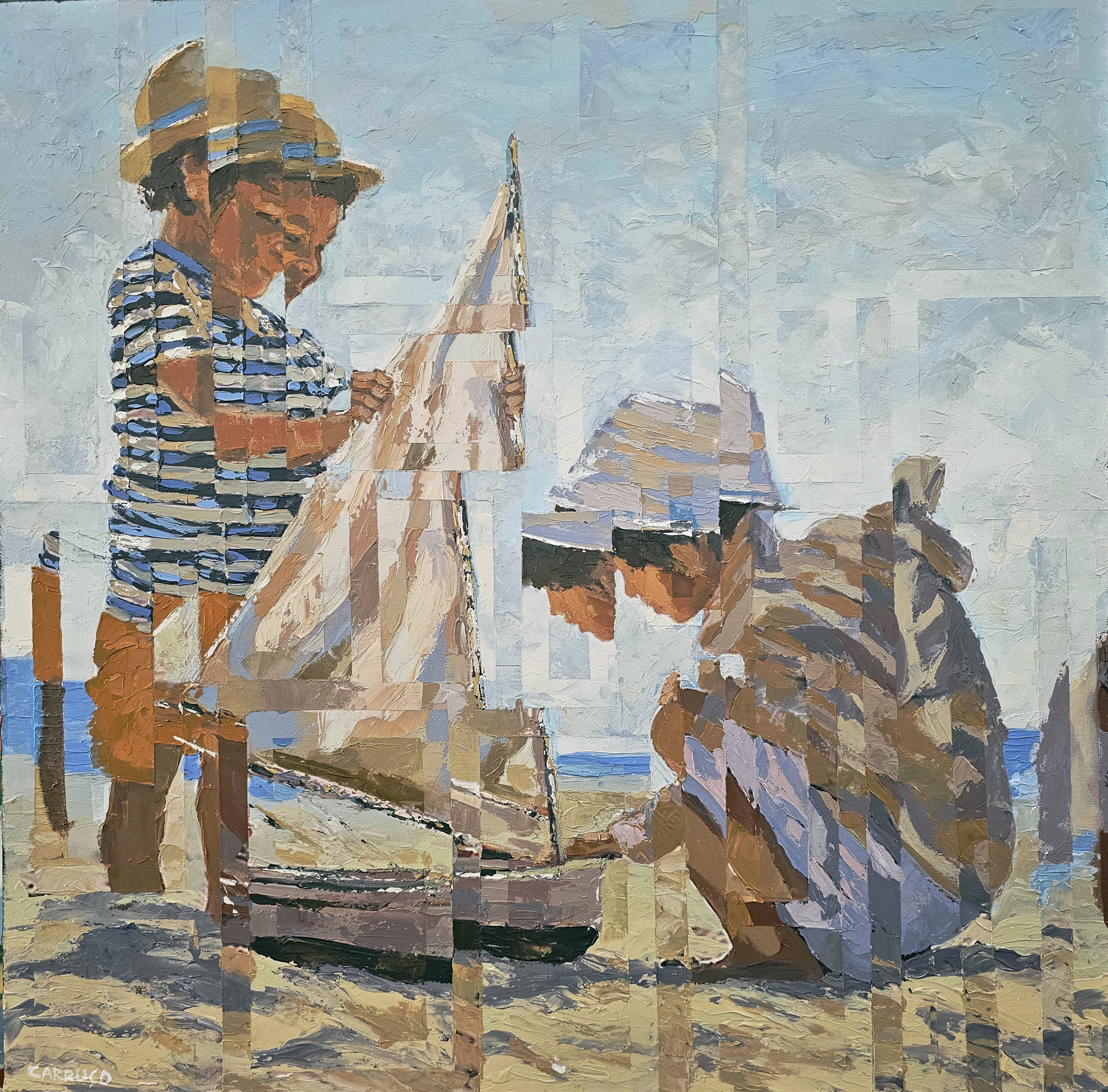 Passos Pequenos para um Horizonte Infinito — pintura original de Rui Carruço