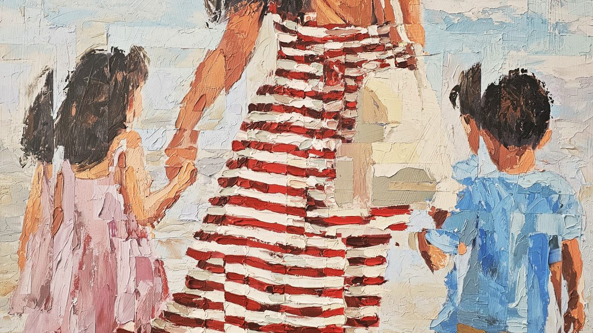 Passos que Moldam o Horizonte — pintura original de Rui Carruço