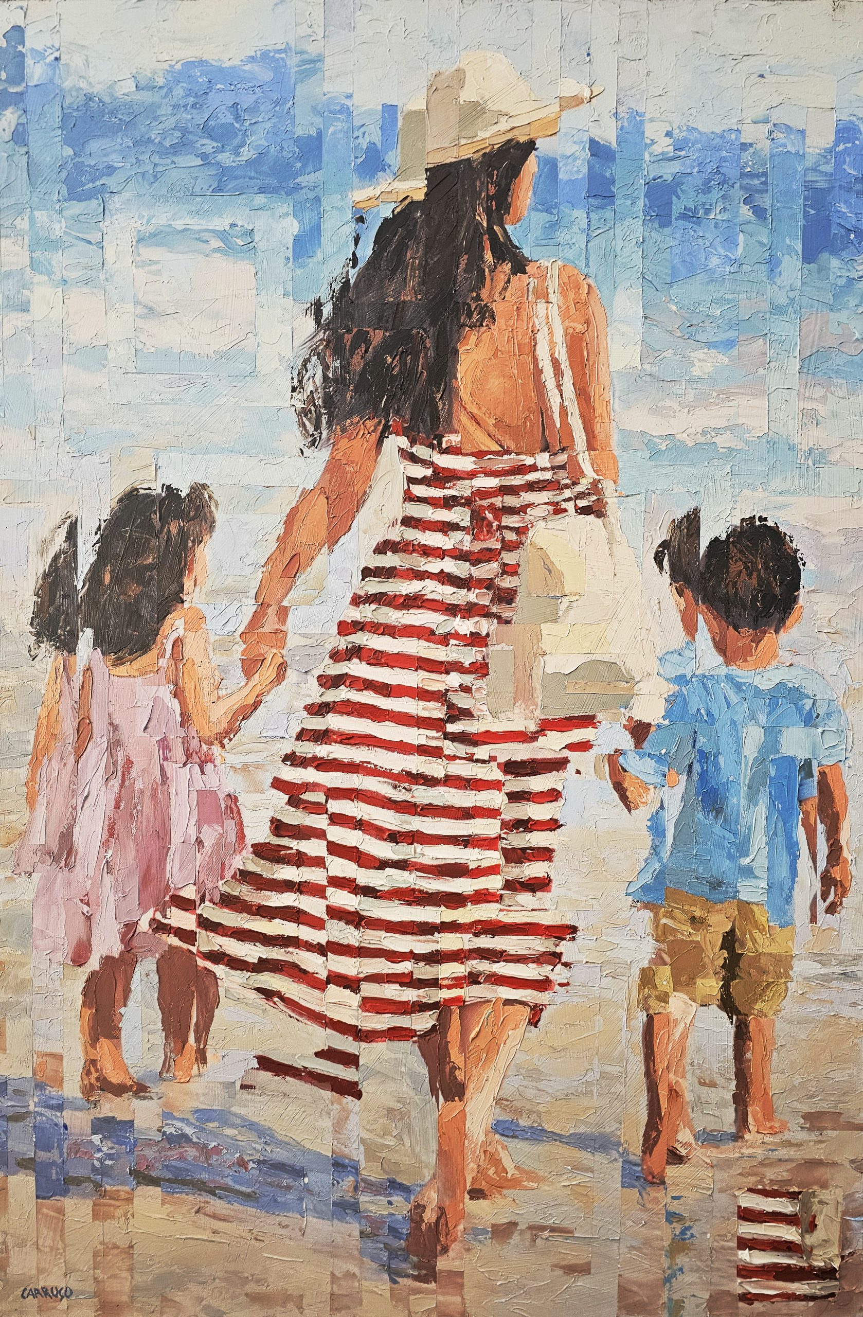 Passos que Moldam o Horizonte — pintura original de Rui Carruço