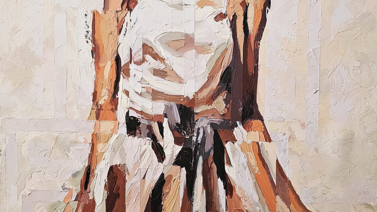Fragmentos de Elegância Suspensa — pintura original de Rui Carruço
