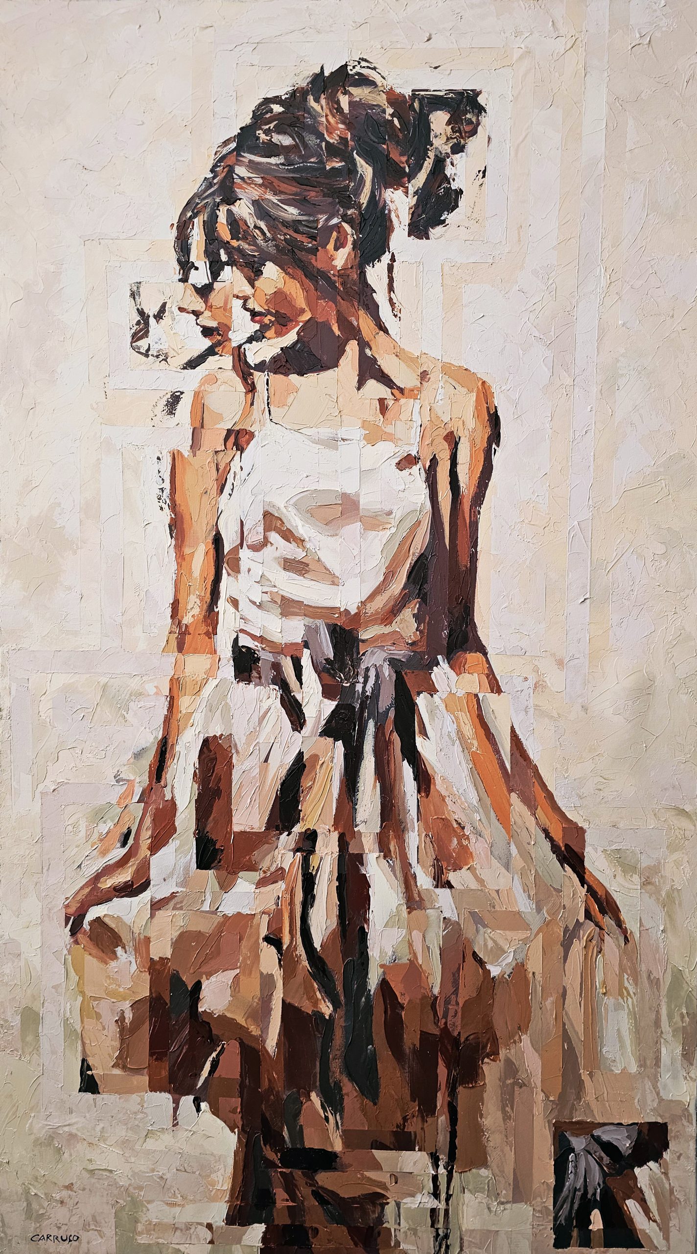 Fragmentos de Elegância Suspensa — pintura original de Rui Carruço
