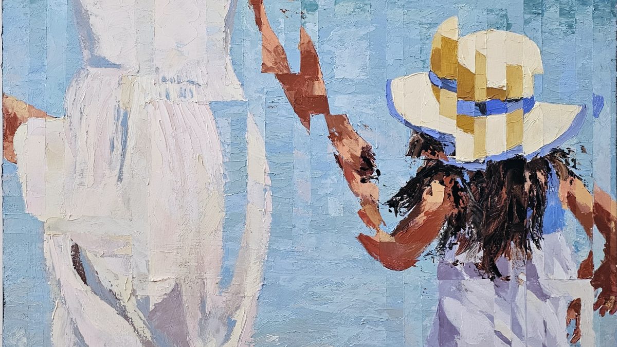 Vestidas de Céu e de Mar — pintura original de Rui Carruço