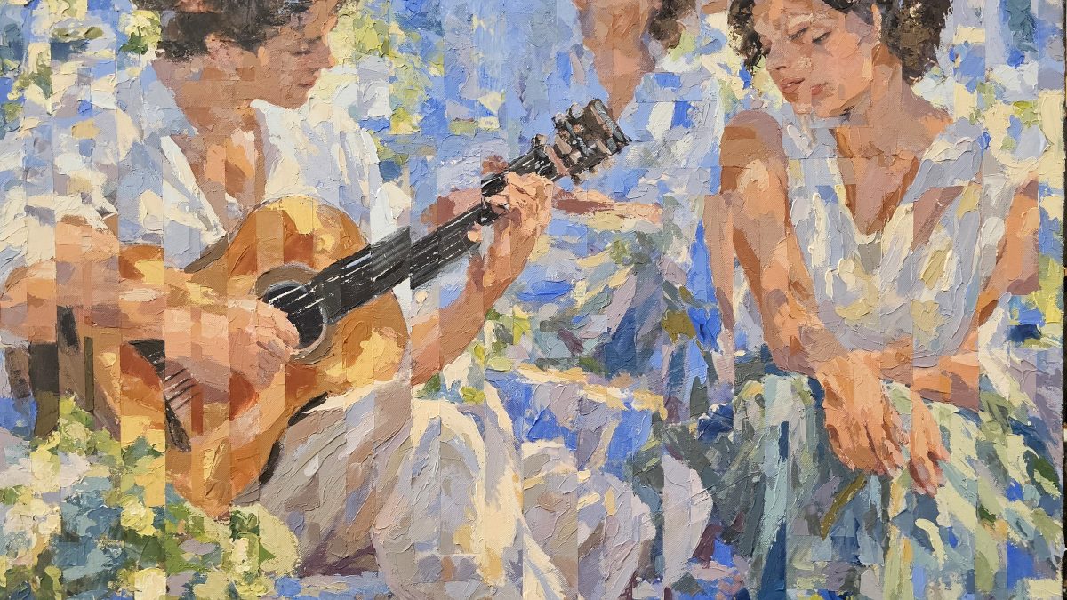 Quando a Música Nos Encontra — pintura original de Rui Carruço