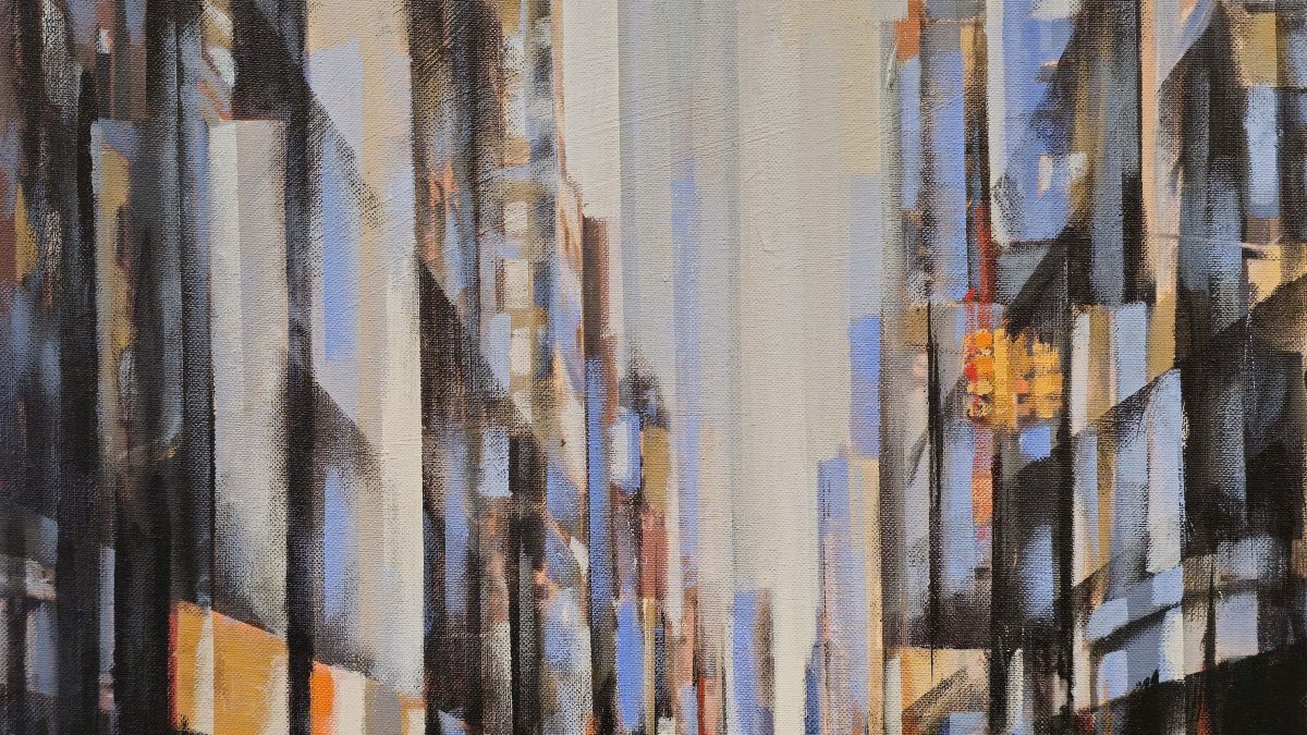 Ruas que Nunca Dormem — pintura original de Rui Carruço