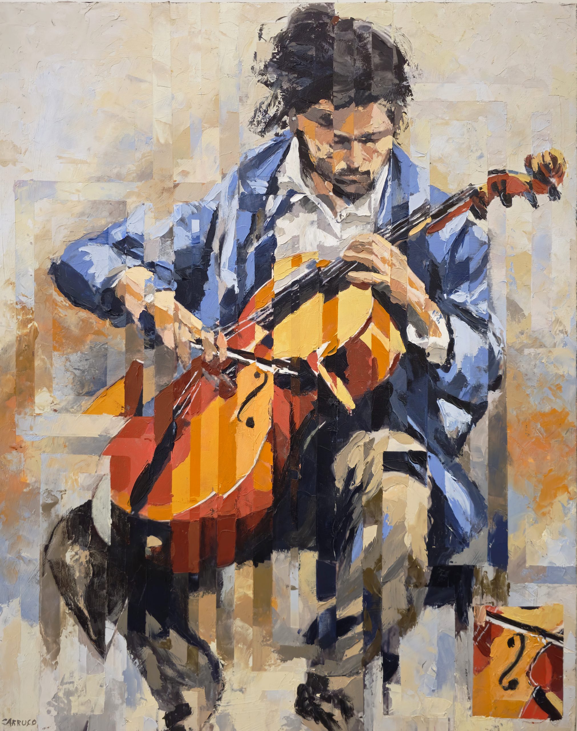 Sinfonia em Cordas de Luz — pintura original de Rui Carruço
