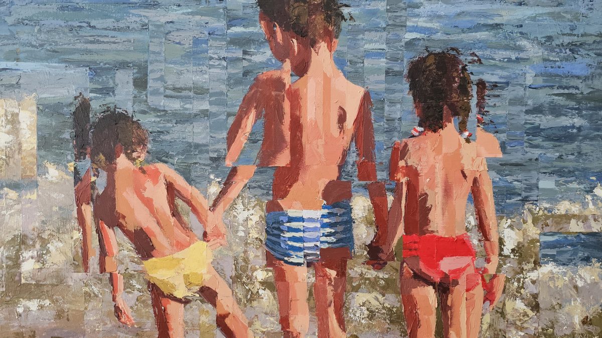 Três Corações e um Horizonte — pintura original de Rui Carruço