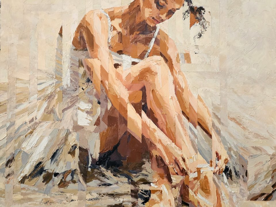 Delicadeza antes da dança — pintura original de Rui Carruço