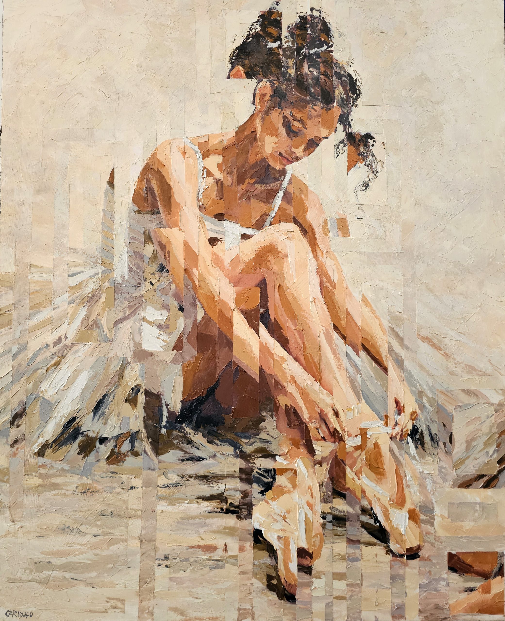 Delicadeza antes da dança — pintura original de Rui Carruço